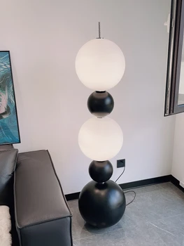 Торшер с тумблером, лампа в стиле постмодерн, дизайнерский светильник Ji, роскошная спальня, лампа с круглым шаром, гостиная, художественный диван, подставка для лампы