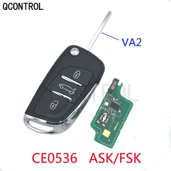 QCONTROL 2/3 Кнопки Модифицированный Откидной автомобильный ключ для Peugeot Partner 307 308 407 408 3008 CE053ASK/FSK 433 МГц VA2 Blade