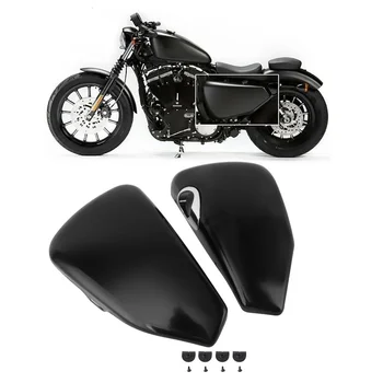 Черная мотоциклетная Правая левая боковая крышка батарейного отсека для Harley Sportster XL Iron 883 1200 48 72 2014- аксессуары для мотоциклов