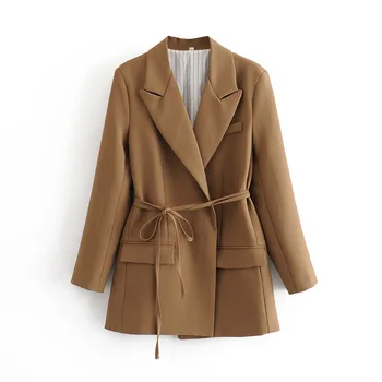 Модный женский Блейзер, Офисная женская куртка с длинным рукавом, приталенное корейское пальто, весна-осень, дешевая оптовая продажа, бесплатная доставка, новинка